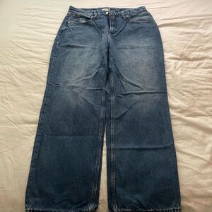 Good American jeans Wide Leg Dark Blue Denim Jeans